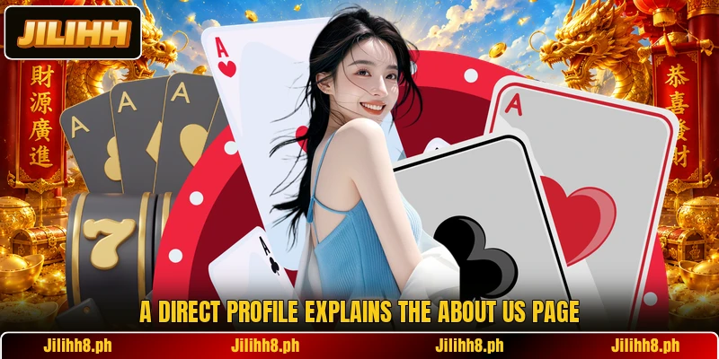 A direct profile explains the about us page A direct profile explains the about us page