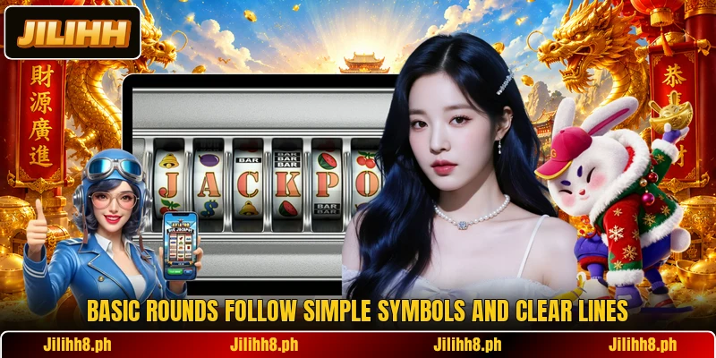Basic rounds follow simple symbols and clear lines Basic rounds follow simple symbols and clear lines