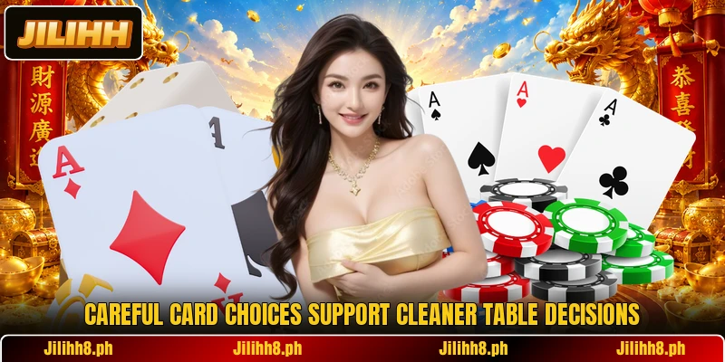 Careful card choices support cleaner table decisions Careful card choices support cleaner table decisions