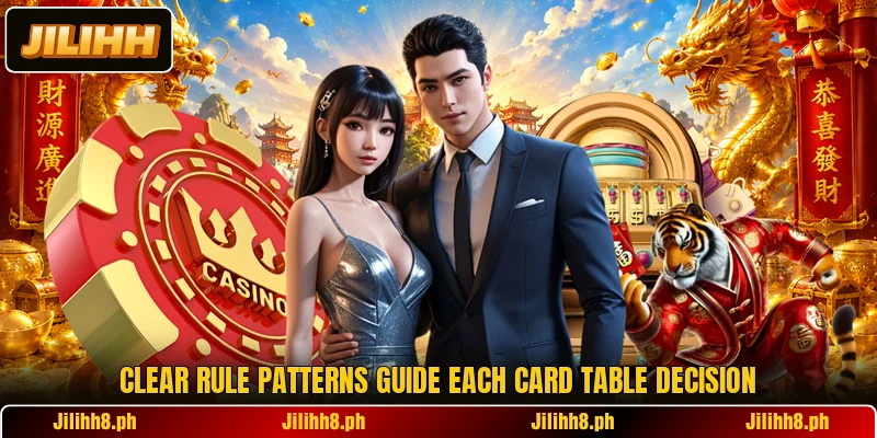 Clear rule patterns guide each card table decision Clear rule patterns guide each card table decision