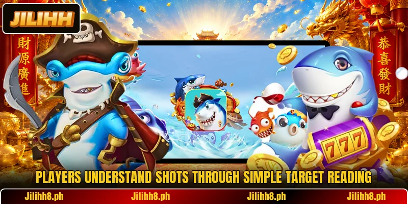 Players understand shots through simple target reading Players understand shots through simple target reading