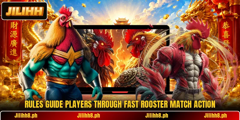 Rules guide players through fast rooster match action Rules guide players through fast rooster match action